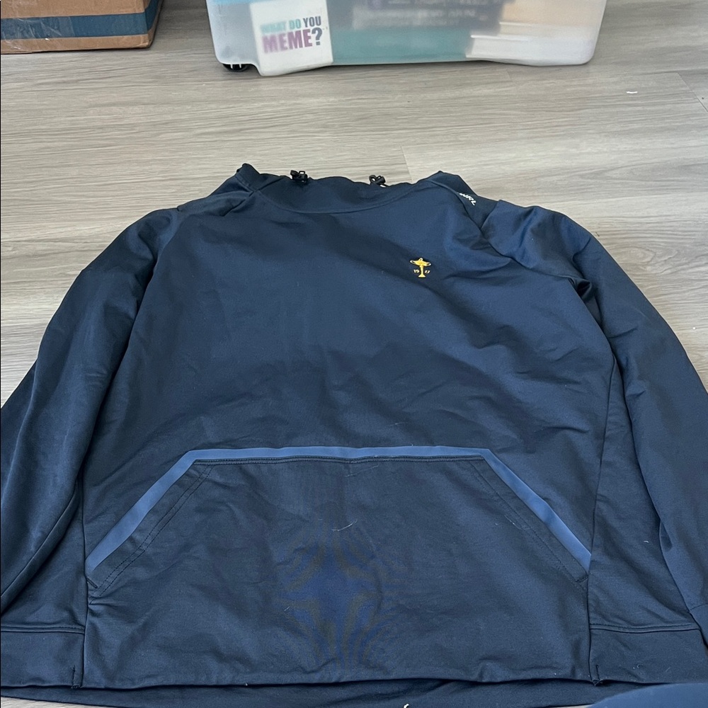 Men's Navy Hoodie with Yellow Logo